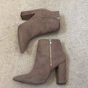 Tan suede boots